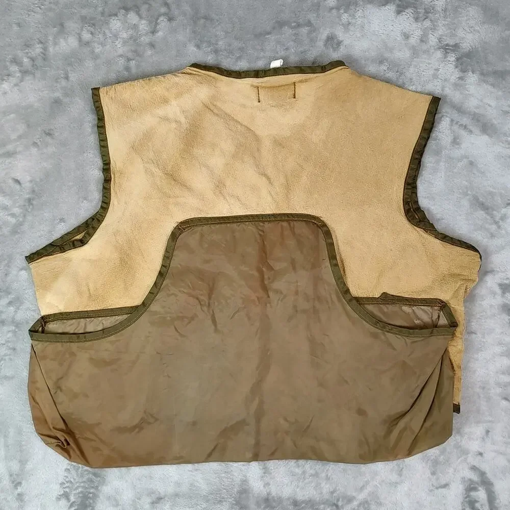 VTG 60s SafTBak hunting/shooting outdoors tan canvas zip up vest mens XXL - Picture 2 of 9